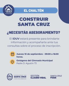 Provincia convoca a vecinos de El Chaltén a inscribirse en el programa "Construir Santa Cruz"