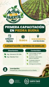 Primera Capacitación de “Activá tu Huerta” en Piedra Buena
