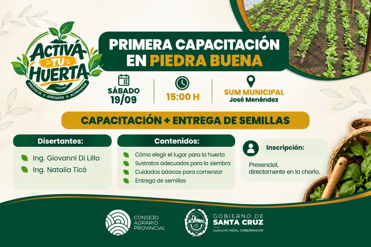 Primera Capacitación de “Activá tu Huerta” en Piedra Buena