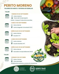 El programa “Activá tu huerta”  avanza en Santa Cruz con capacitaciones y entrega de semillas