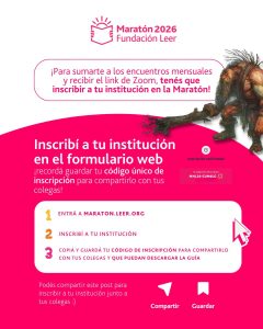 Invitan a participar del cierre del ciclo de Encuentros 2026 de la Fundación Leer