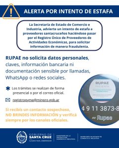 Comercio e Industria: Se advierte sobre un intento de estafa