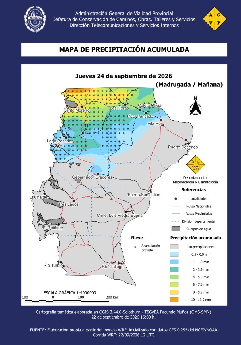 Conocé como estará el clima en Santa Cruz para los próximos días