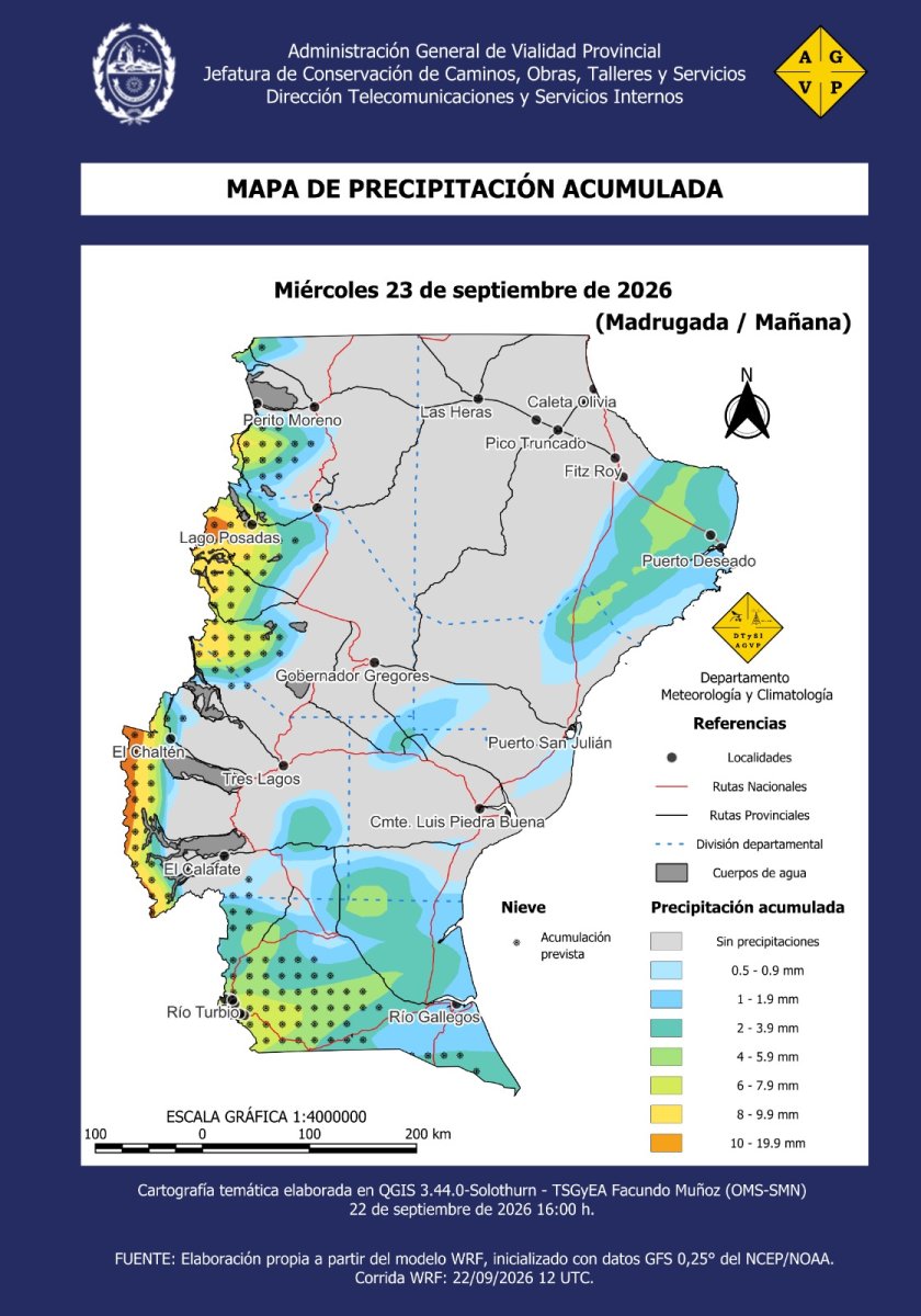 Conocé como estará el clima en Santa Cruz para los próximos días