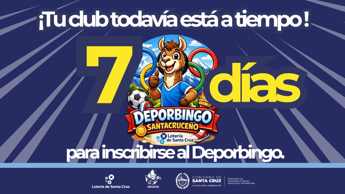 DeporBingo: quedan 7 días para inscribir a clubes e instituciones deportivas