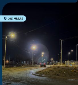 Las Heras suma más de 80 nuevas luminarias LED en el barrio 110 Viviendas