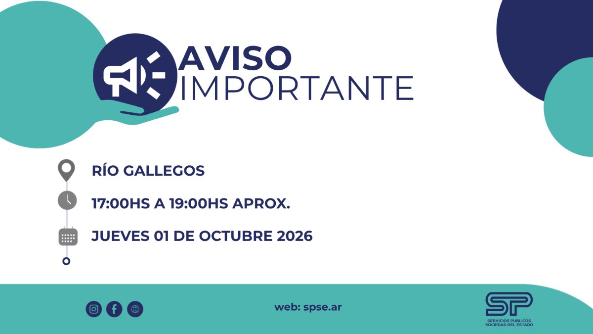 SPSE informa un corte parcial de energía eléctrica por tareas de mantenimiento