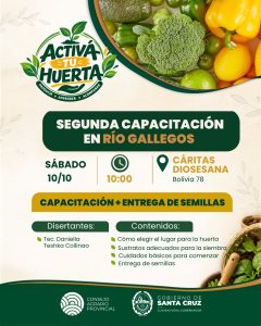 Activá Tu Huerta llega con capacitaciones y entrega de semilla a distintos barrios de Río Gallegos
