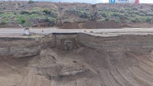 Comenzaron los trabajos en el socavón de la Ruta Nacional N°3