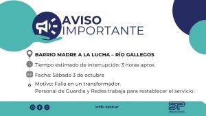 Servicios Públicos informa que trabajan en transformador para restablecer el suministro en el barrio Madres a la Lucha