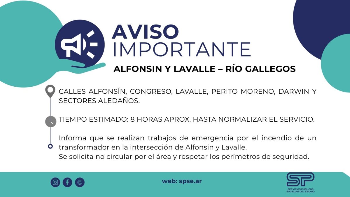 Realizan tareas de reparación sobre transformador ubicado en las calles Alfonsín y Lavalle