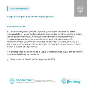 Plan Santa Cruz Protege: Requisitos y condiciones para acceder al mismo