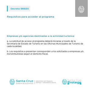 Plan Santa Cruz Protege: Requisitos y condiciones para acceder al mismo