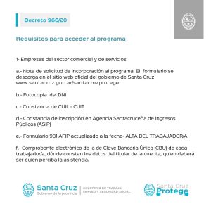Plan Santa Cruz Protege: Requisitos y condiciones para acceder al mismo