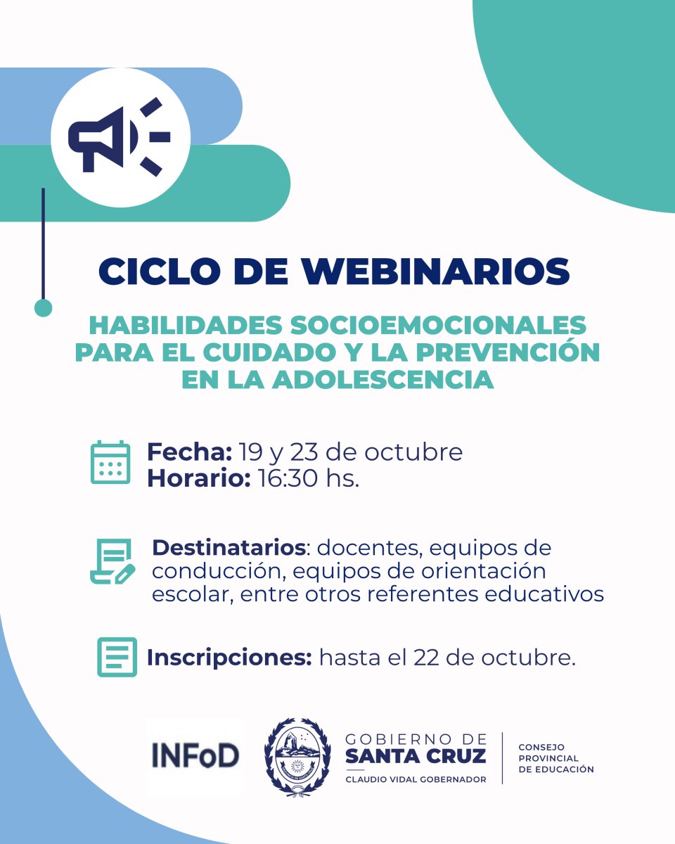 Convocan a participar del Ciclo de Webinarios sobre Habilidades Socioemocionales 
