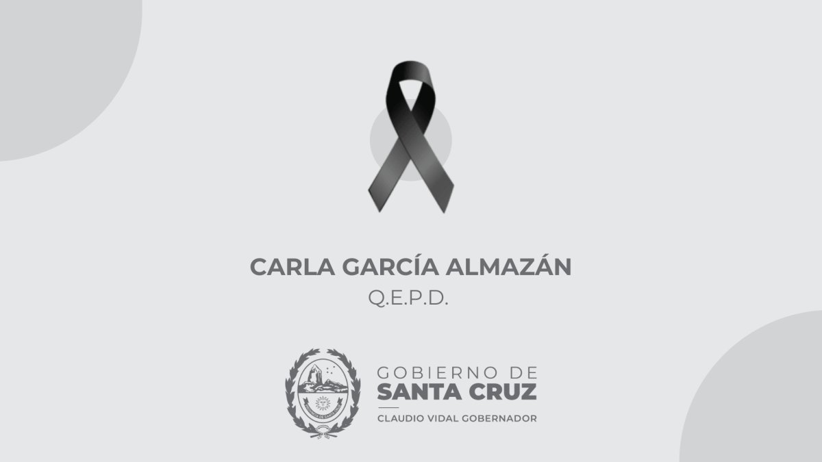El Gobierno de Santa Cruz lamenta el fallecimiento de la Licenciada Carla García Almazán