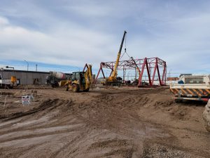 Pico Truncado: la construcción del nuevo polideportivo ya cuenta con un 75% de avance