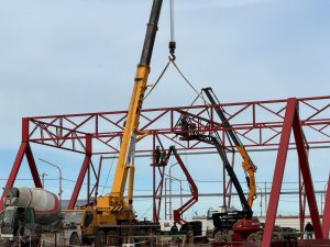 Pico Truncado: la construcción del nuevo polideportivo ya cuenta con un 75% de avance