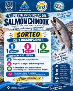 Piedra Buena se prepara para la VII Fiesta Provincial del Salmón Chinook