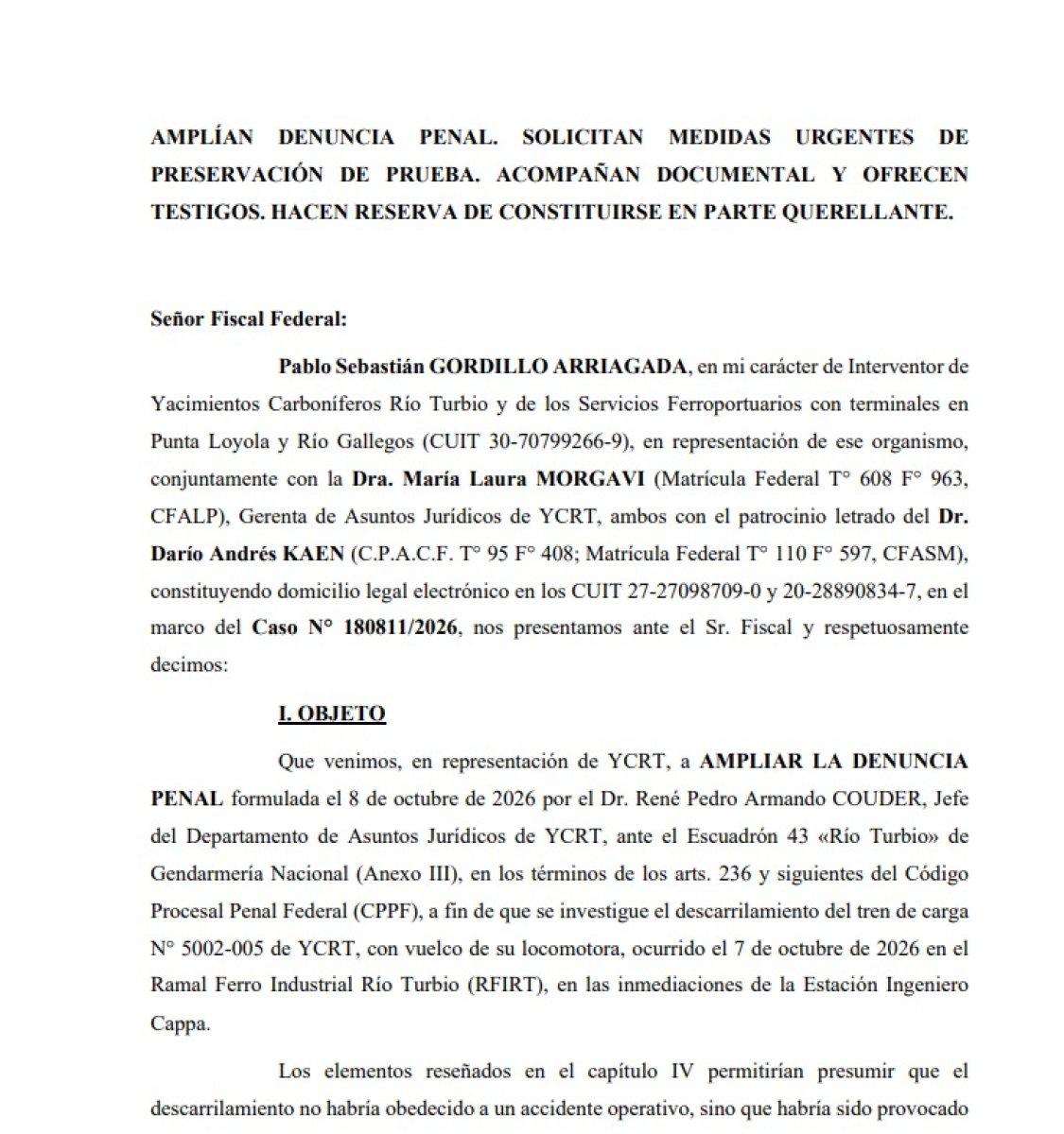 Repudio a posible sabotaje en YCRT: “Pusieron en riesgo a los trabajadores y quieren frenar la producción”