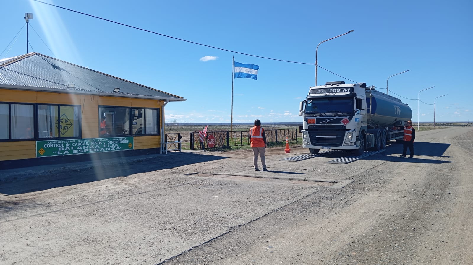 Vialidad Provincial realizó controles de cargas y dimensiones sobre la Ruta Provincial N°5