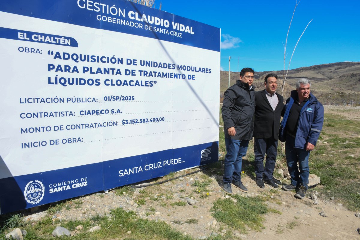 La planta cloacal de El Chaltén supera el 40% de avance y se prevé su funcionamiento entre diciembre y enero