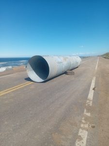 Vialidad avanza con trabajos en la Ruta Nacional N°3 en el sector de La Lobería 