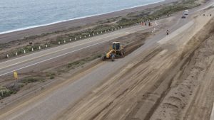Vialidad avanza con trabajos en la Ruta Nacional N°3 en el sector de La Lobería 