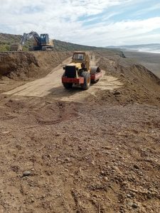 Vialidad avanza con trabajos en la Ruta Nacional N°3 en el sector de La Lobería 