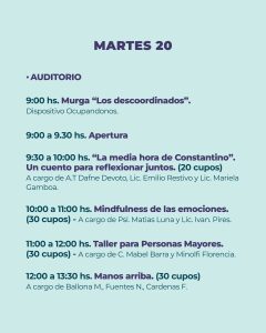 Salud invita a participar de las jornadas “Voces que transforman: Experiencias, Derechos y Salud Mental”