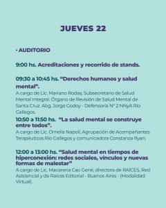 Salud invita a participar de las jornadas “Voces que transforman: Experiencias, Derechos y Salud Mental”