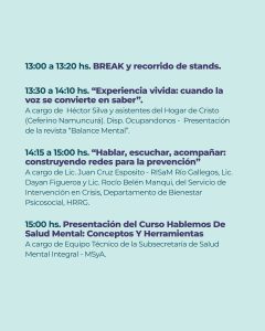 Salud invita a participar de las jornadas “Voces que transforman: Experiencias, Derechos y Salud Mental”