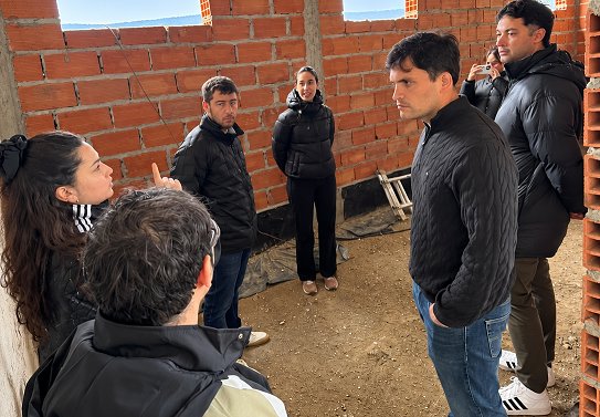 Recorrida por las obras del matadero municipal de Puerto Deseado.