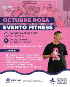 Octubre Rosa: La Provincia promueve la prevención y los hábitos saludables con una jornada fitness