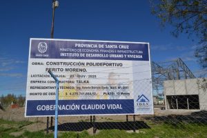 Perito Moreno: el Polideportivo del Centenario alcanza un 44% de avance