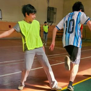 Estudiantes de la Escuela Industrial N° 5 compartieron una jornada de fútbol 