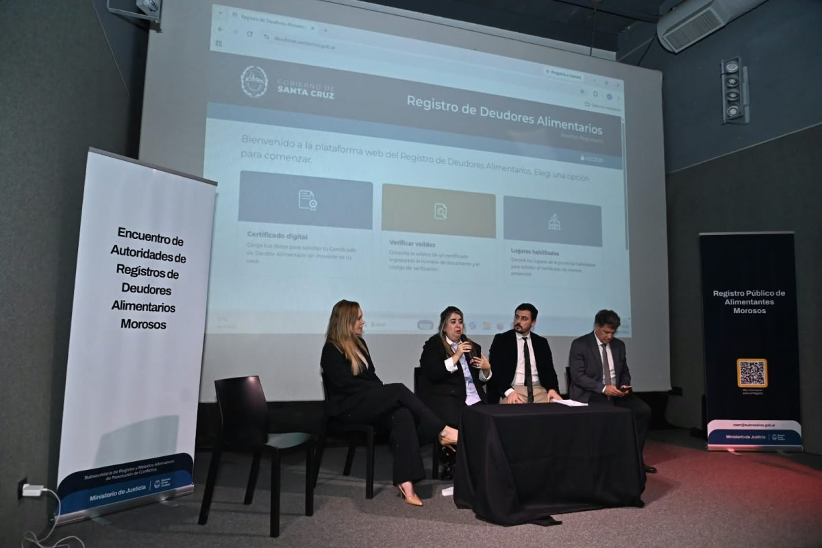 Santa Cruz participó del II Encuentro Federal de Registros de Deudores Alimentarios Morosos
