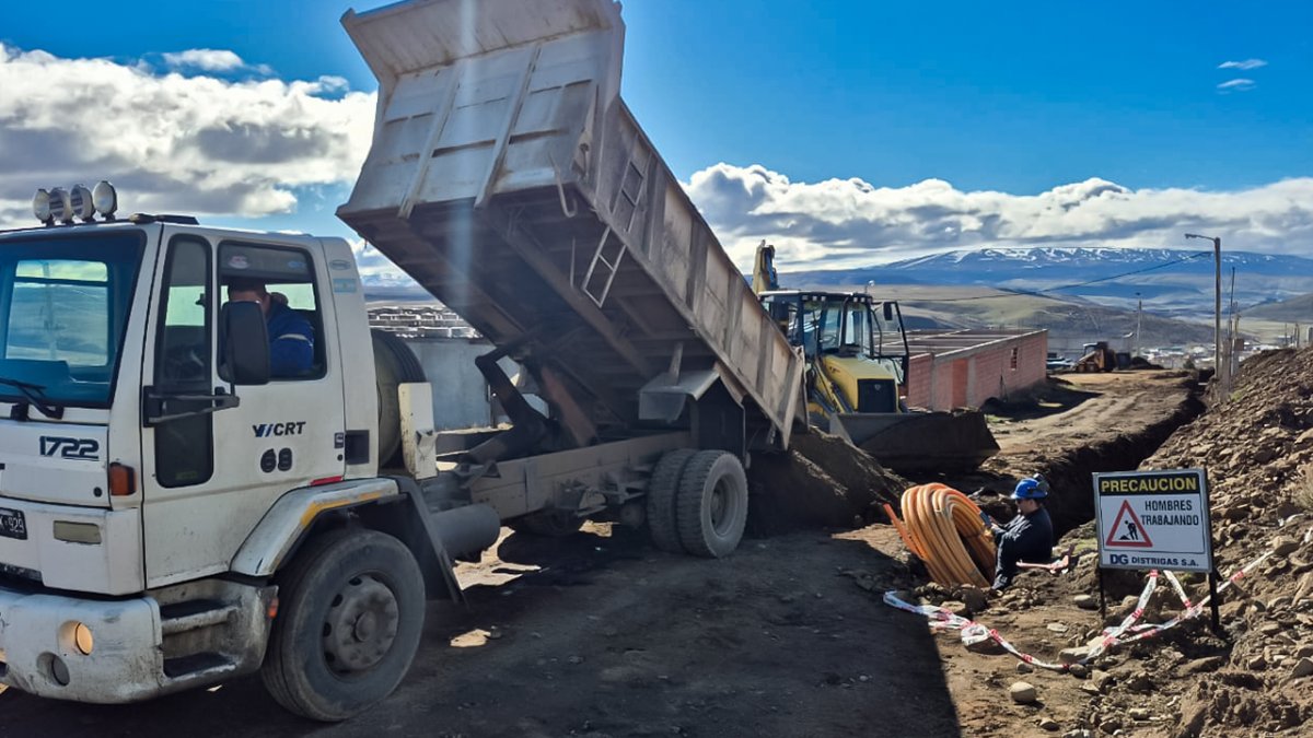 Distrigas S.A. finalizó una obra de extensión de la red de gas en Río Turbio