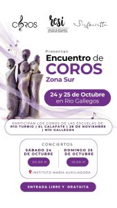 Más de 130 coreutas se reunirán en Río Gallegos para el Encuentro Provincial de Coros