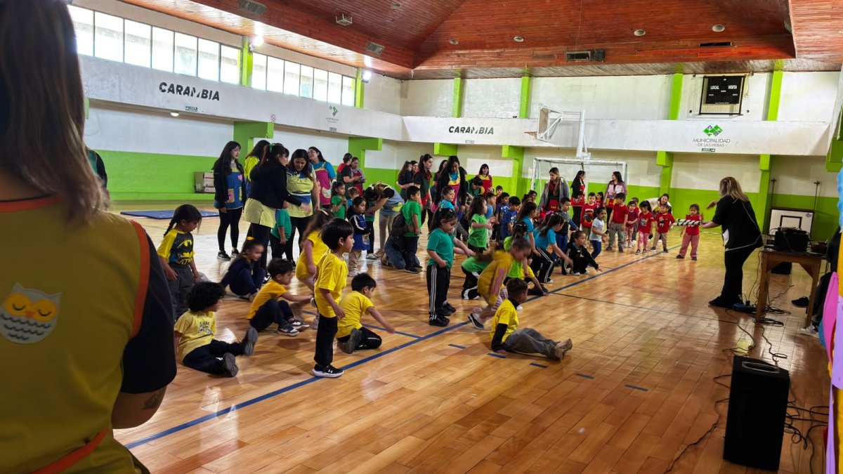Los Jardines de Infantes de Las Heras vivieron una jornada recreativa y deportiva