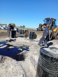Vialidad implementa la nueva mezcla asfáltica en frío en sus distritos viales