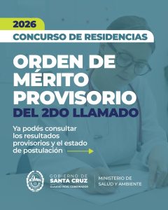 Informan el orden de mérito del Segundo llamado del Concurso de Residencias 2026