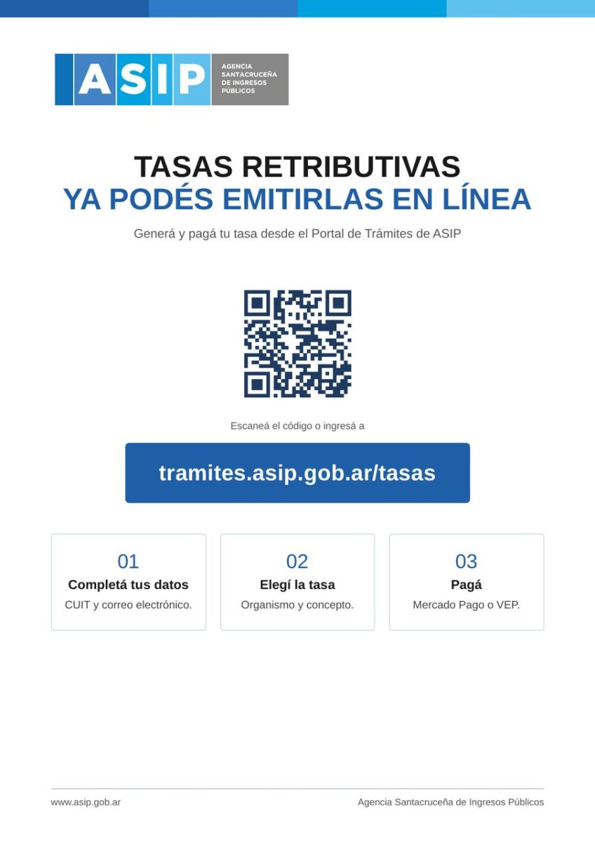 ASIP: ya está restablecida la Autogestión de Tasas Administrativas