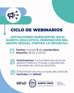 Abren inscripciones para el webinario sobre prevención del Abuso Sexual contra la Infancia