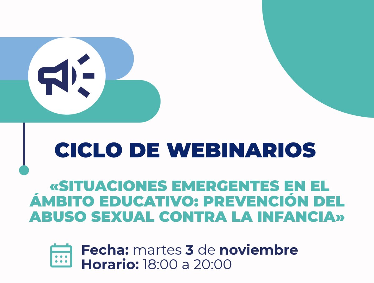 Abren inscripciones para el webinario sobre prevención del Abuso Sexual contra la Infancia
