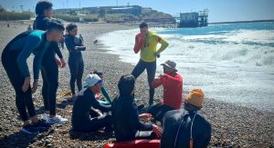 Impulsaron una jornada interinstitucional de salvamento acuático en la costa patagónica