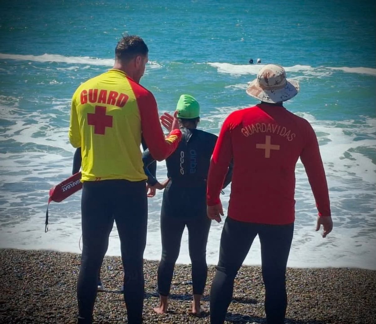 Impulsaron una jornada interinstitucional de salvamento acuático en la costa patagónica