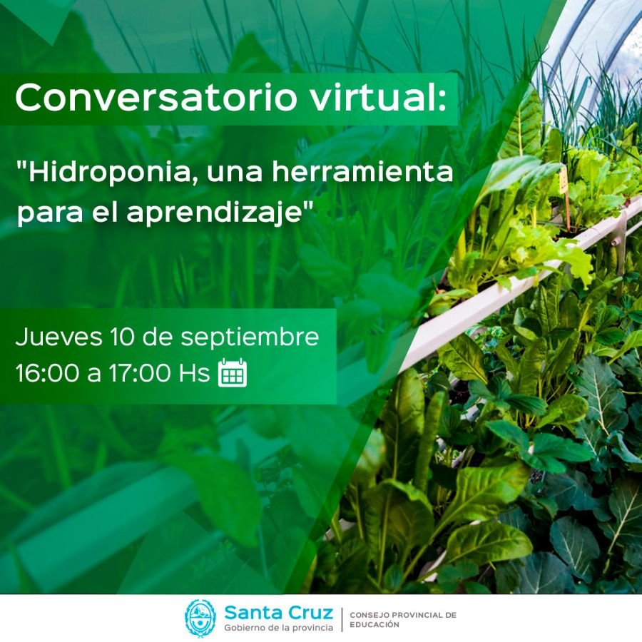 “Hidroponía, una herramienta para el aprendizaje": El conversatorio se realizará este jueves