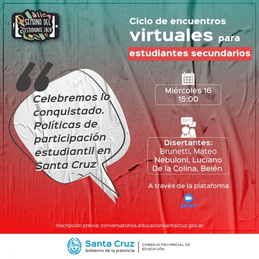 Semana del Estudiante: hoy inicia el ciclo de encuentros virtuales