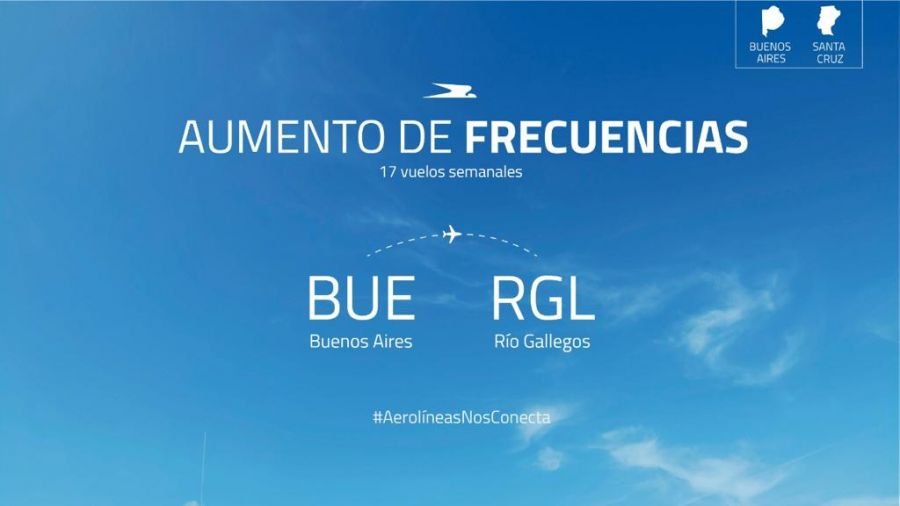 Alicia destacó el incremento de frecuencias aéreas